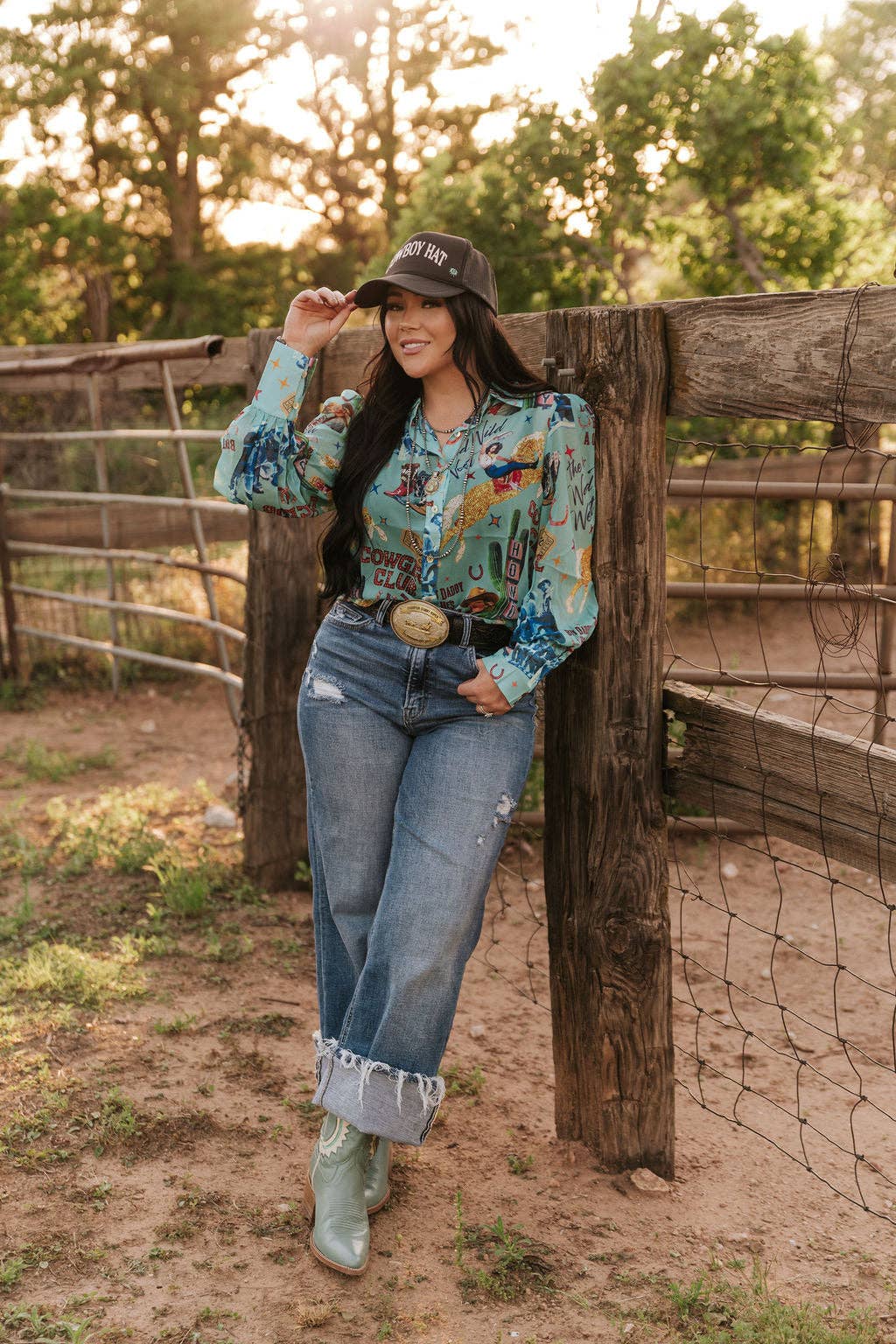 TH11 TURQUOISE COWGIRL COLLAGE