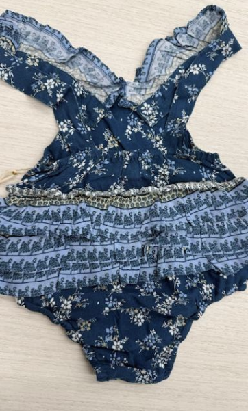 Indigo Bloom Bubble Romper