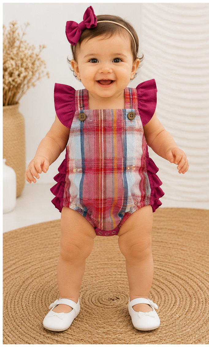 Prairie Berry Ruffle Bubble Romper