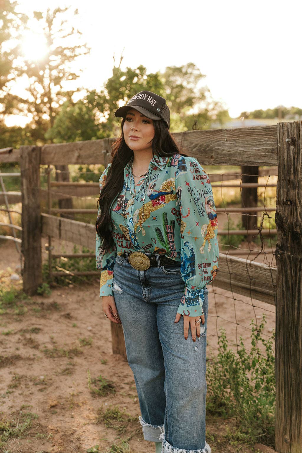 TH11 TURQUOISE COWGIRL COLLAGE