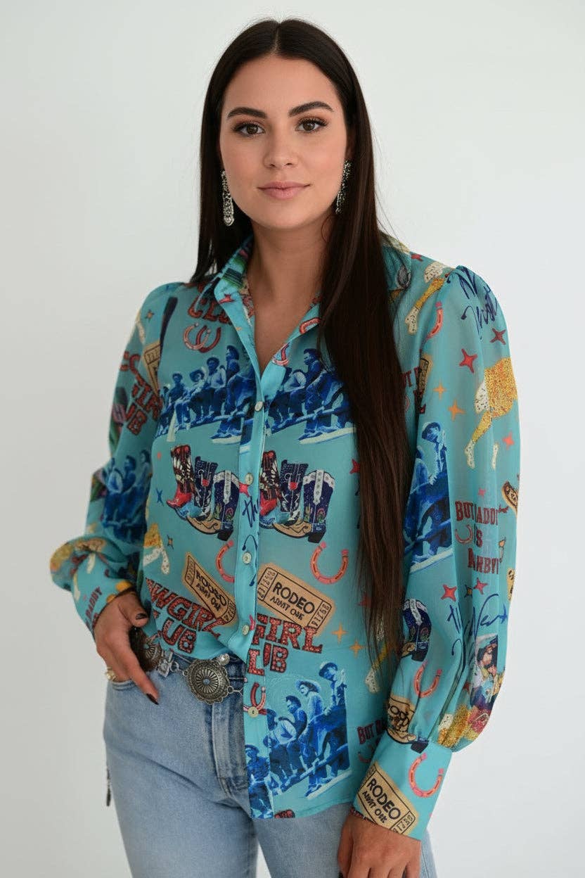 TH11 TURQUOISE COWGIRL COLLAGE