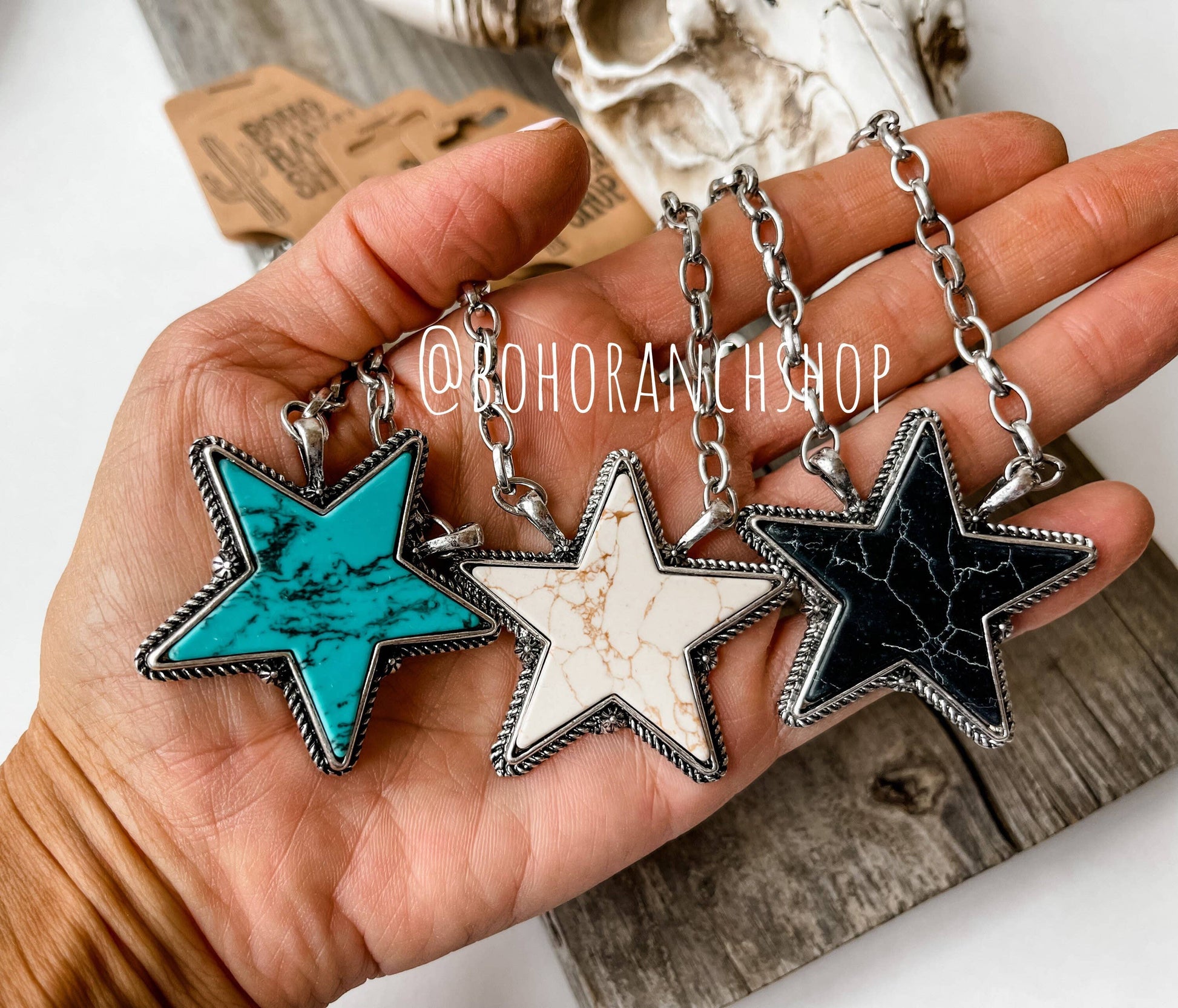 Punchy Star Necklace Western Pendant Necklace