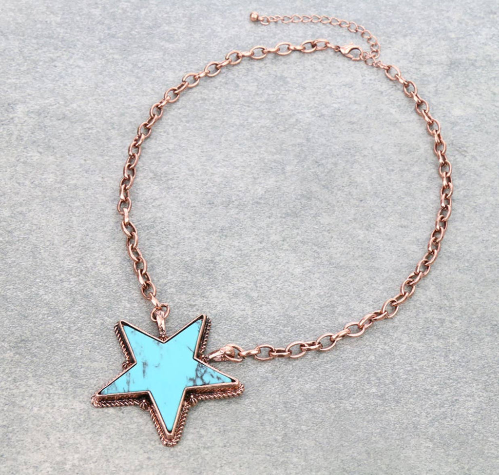 Punchy Star Necklace Western Pendant Necklace