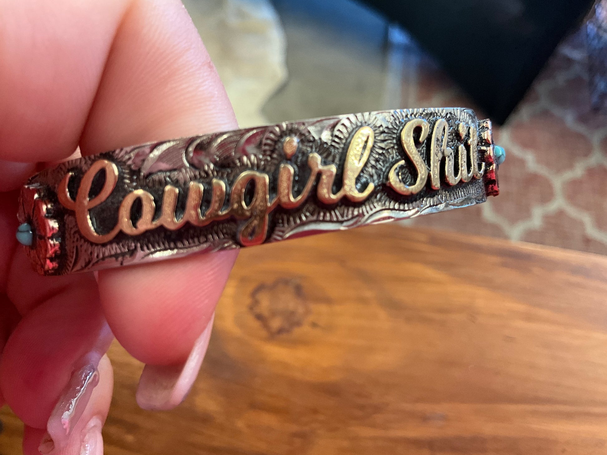 Cuff Bracelet with Wording
