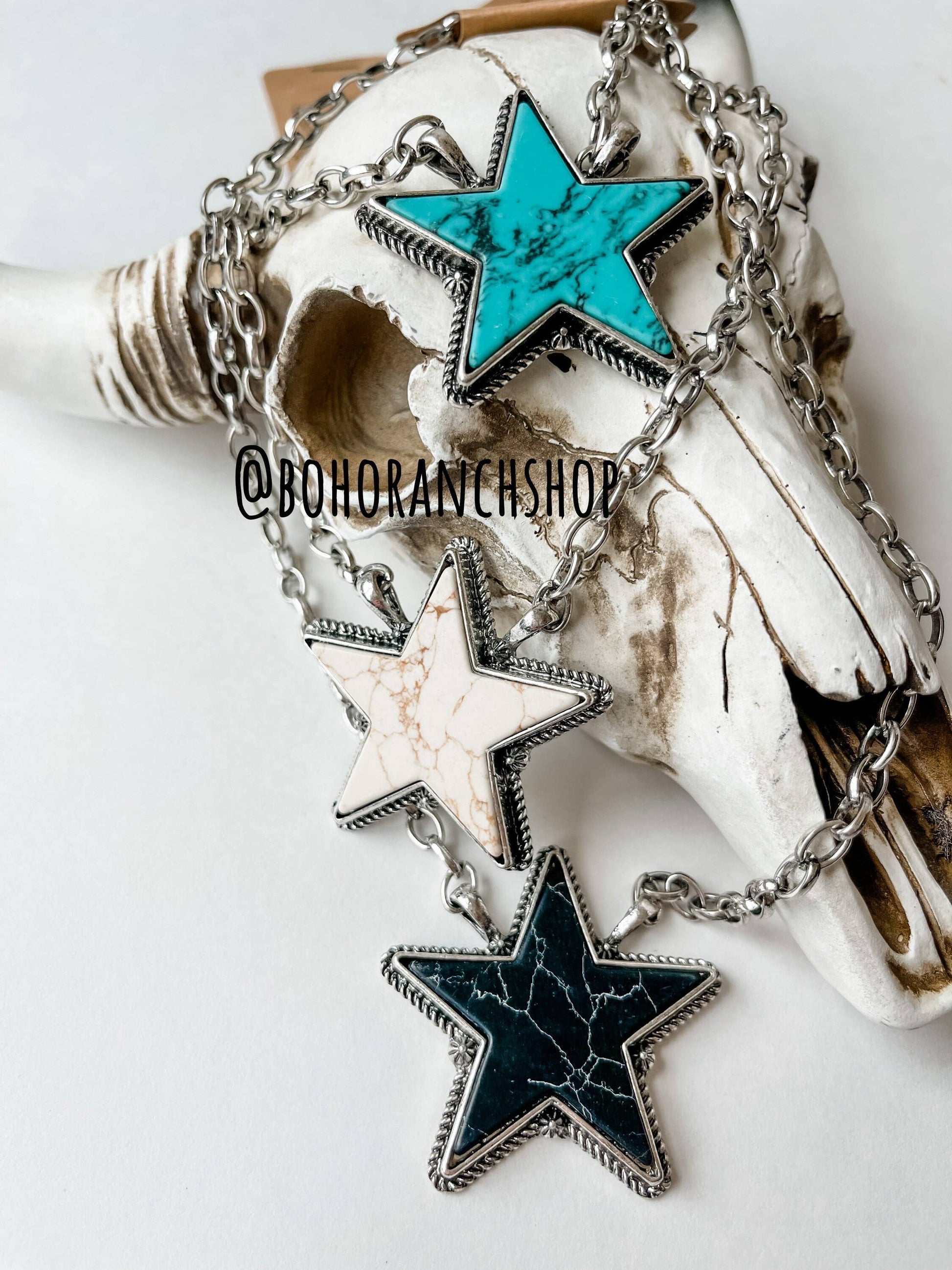 Punchy Star Necklace Western Pendant Necklace
