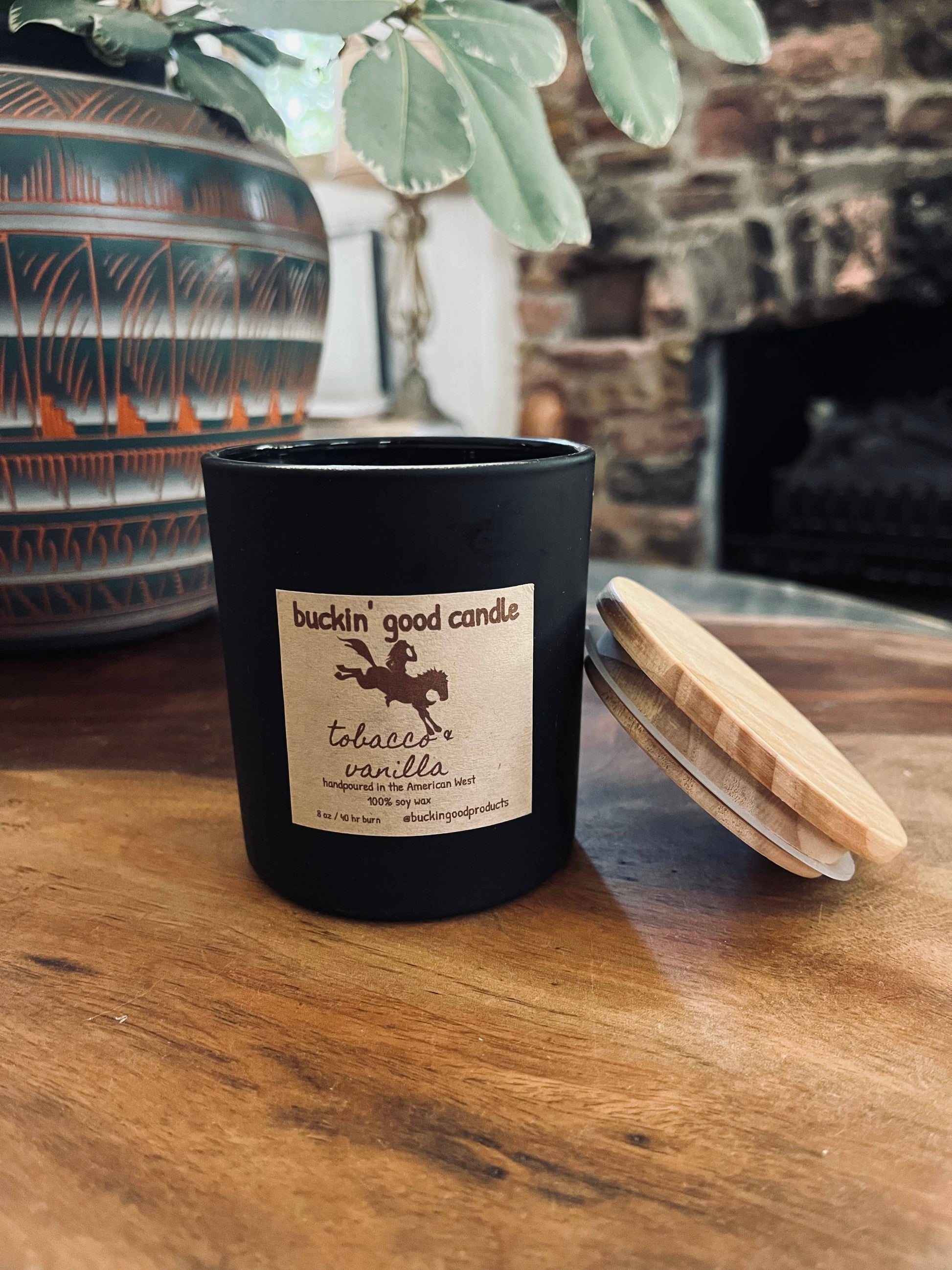 Candle Tobacco + Vanilla Ceramic (western decor)