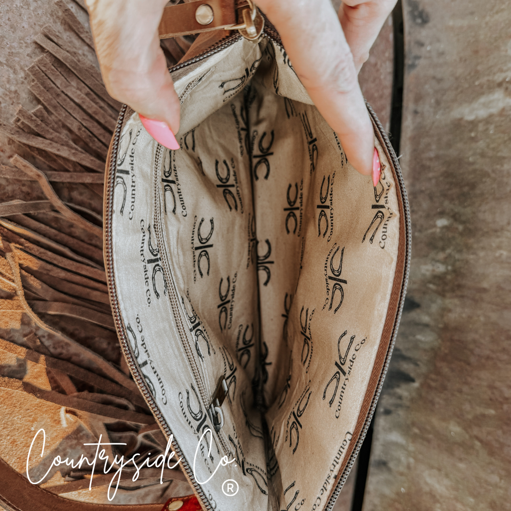 Vegas NFR Vintage Buckle Cowhide Crossbody