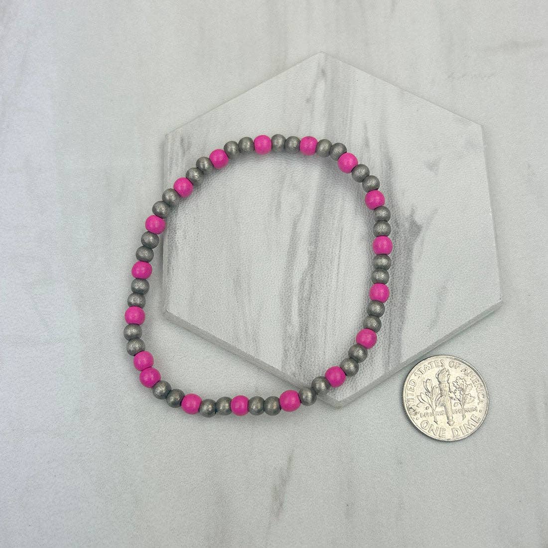 BR250120-01             Silver Navajo pearl with blue turquoise stone beads Bracelet