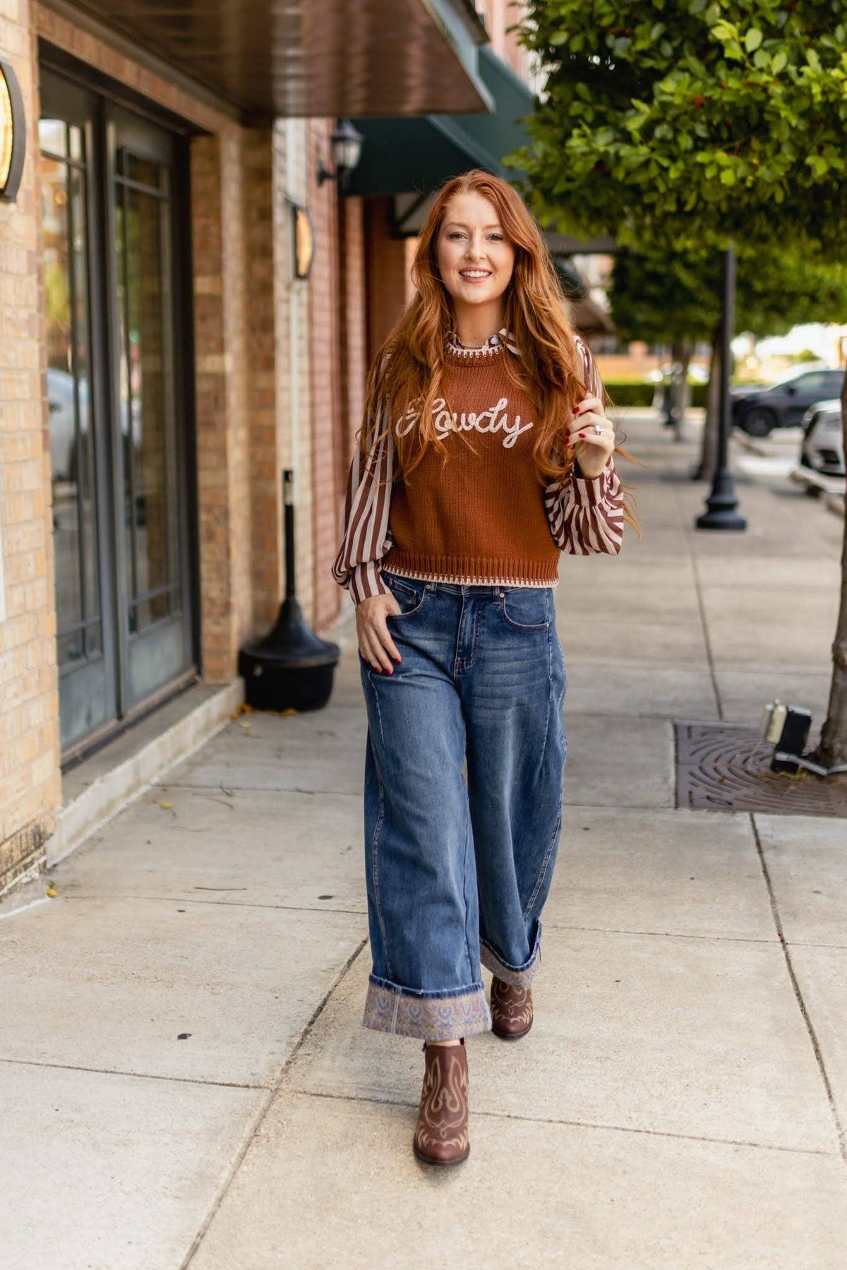 TAN BROWN STRIPED