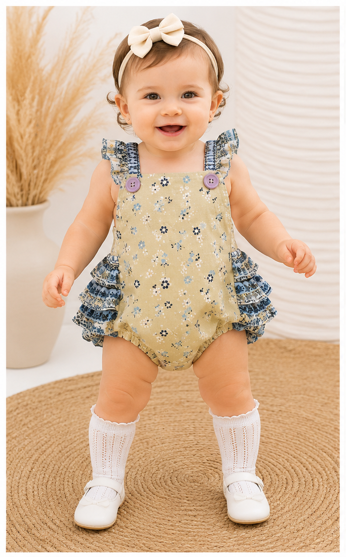 Prairie Petals Ruffle Bubble Romper