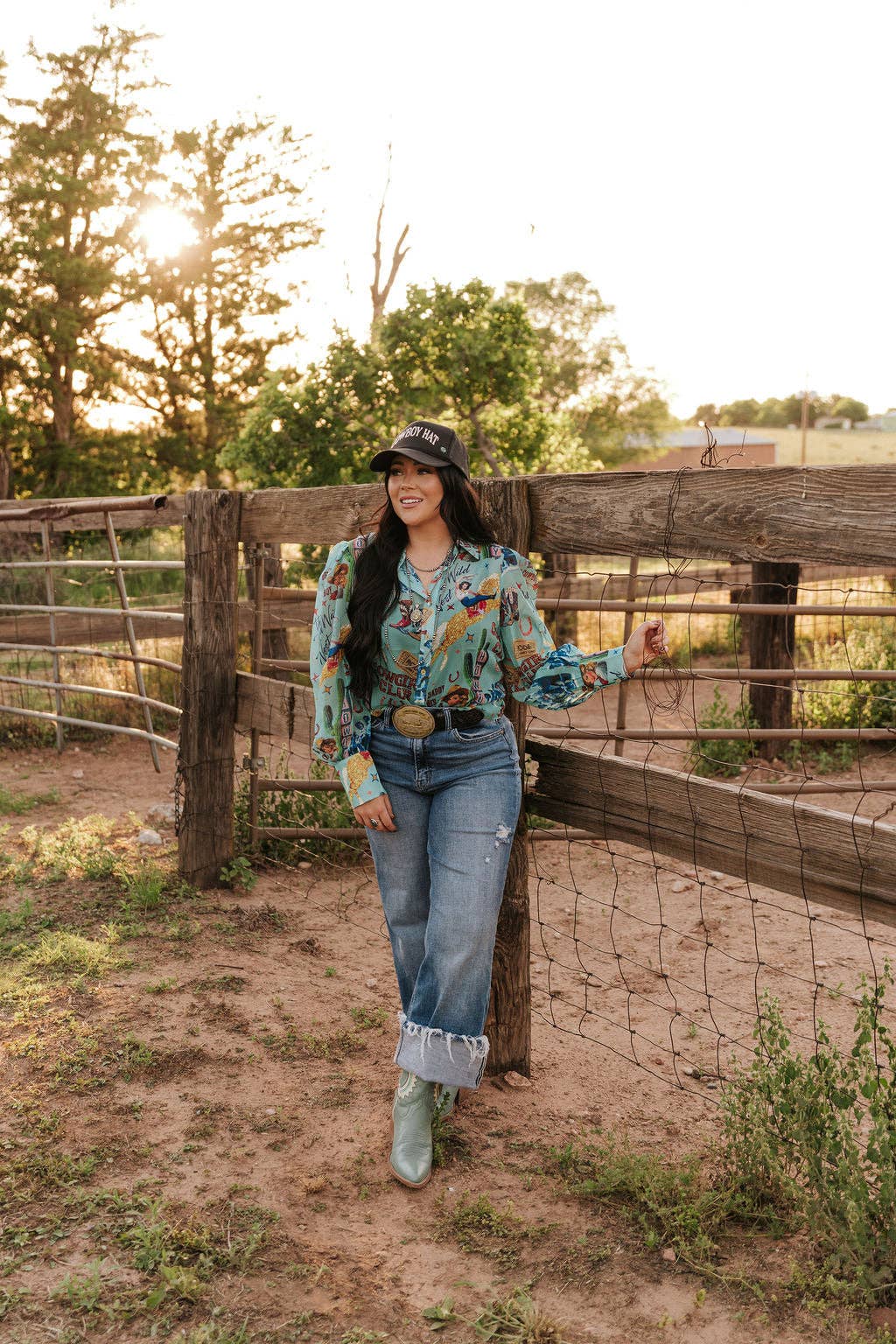 TH11 TURQUOISE COWGIRL COLLAGE