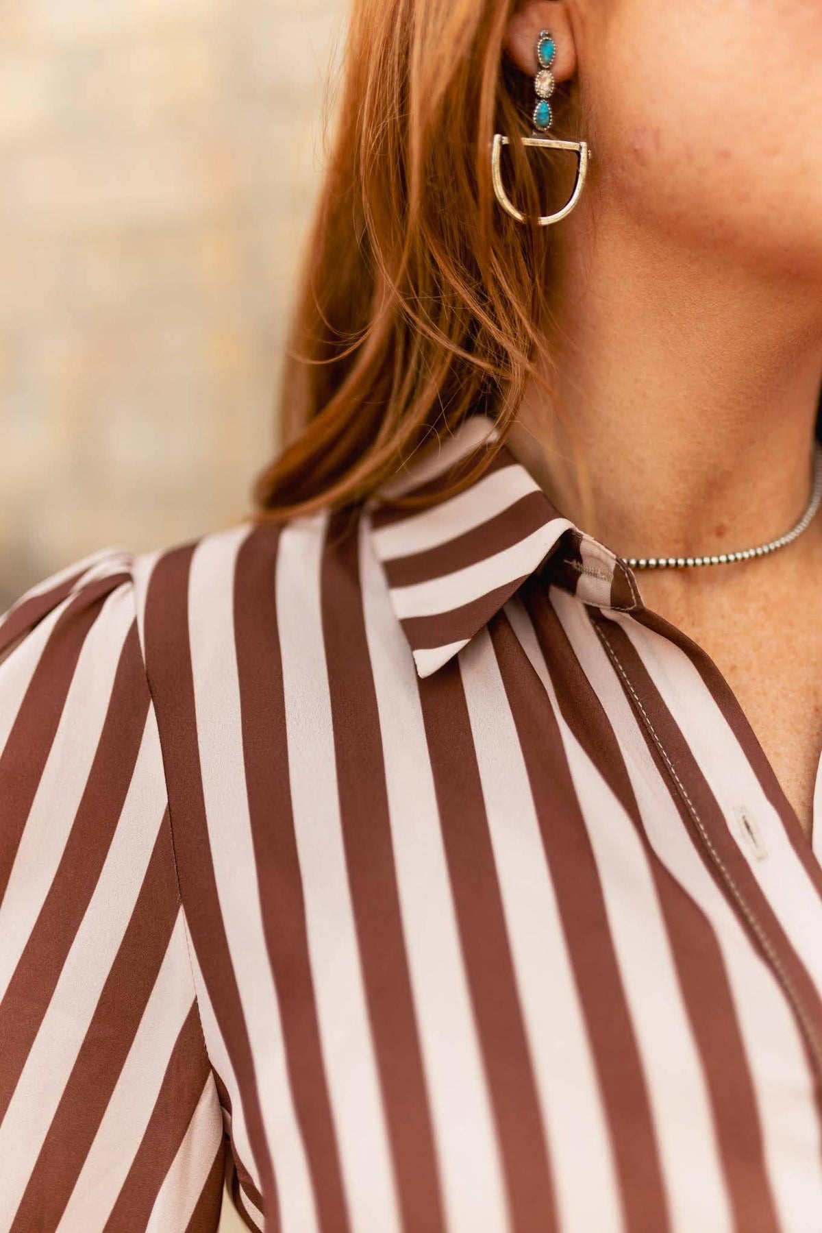 TAN BROWN STRIPED