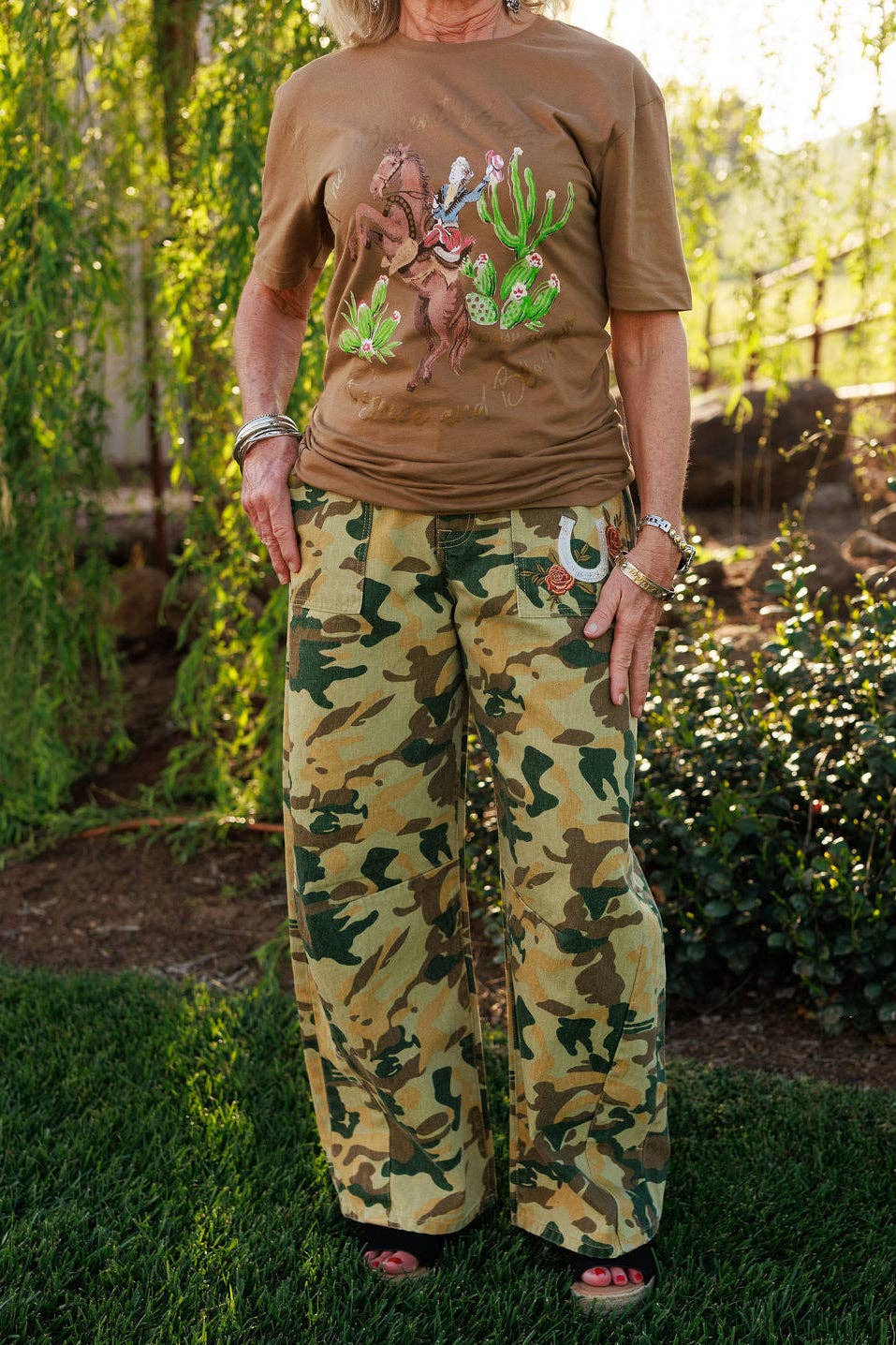 Wild Rose Camo Jeans