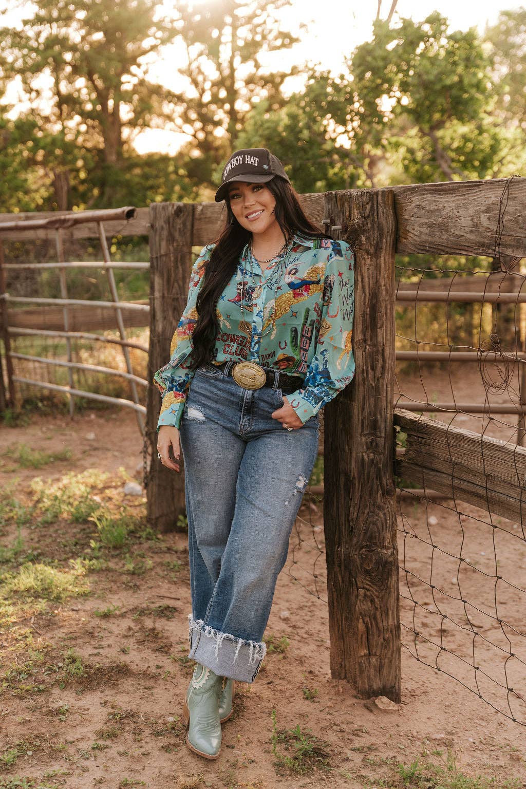 TH11 TURQUOISE COWGIRL COLLAGE