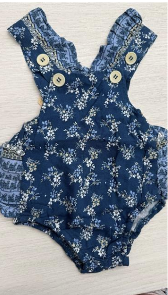 Indigo Bloom Bubble Romper
