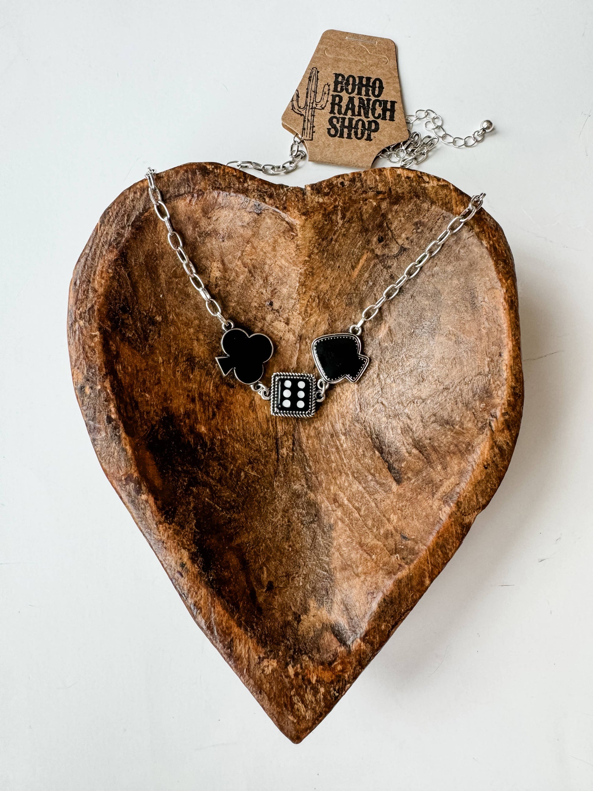 Western Card Theme Dice Necklace