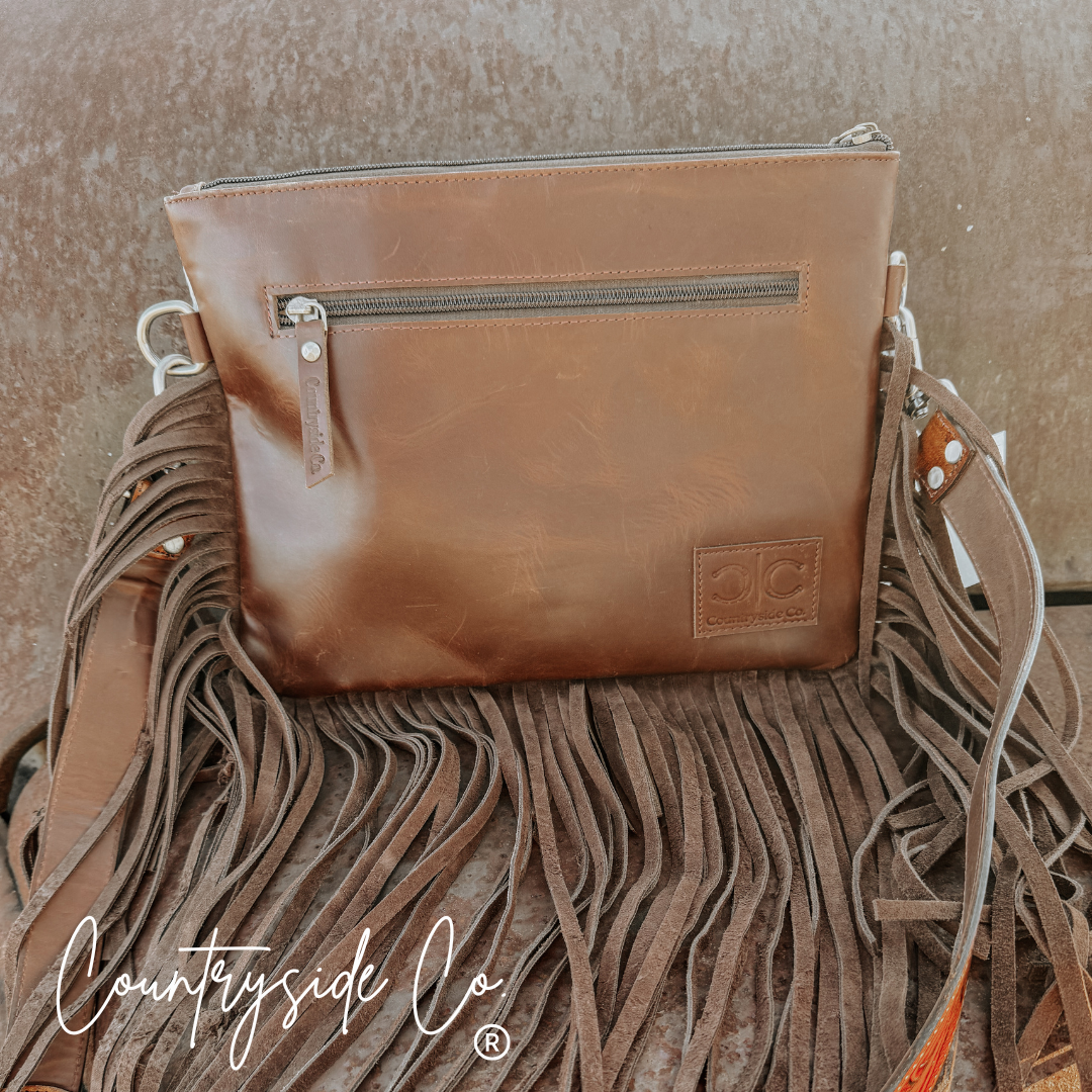 Vegas NFR Vintage Buckle Cowhide Crossbody
