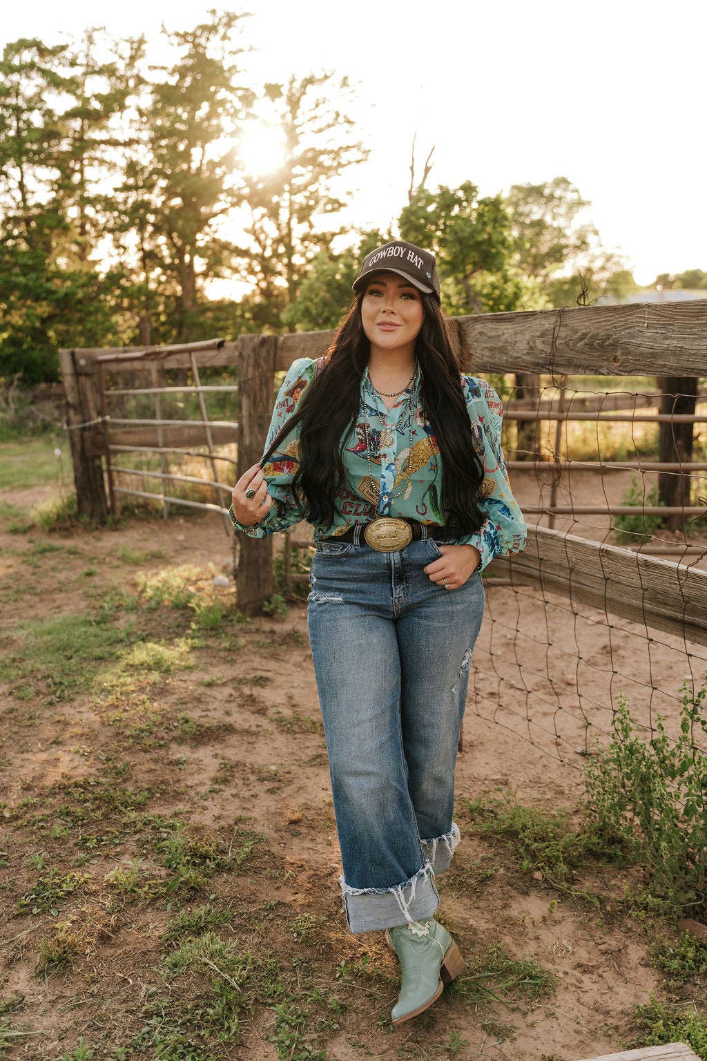 TH11 TURQUOISE COWGIRL COLLAGE