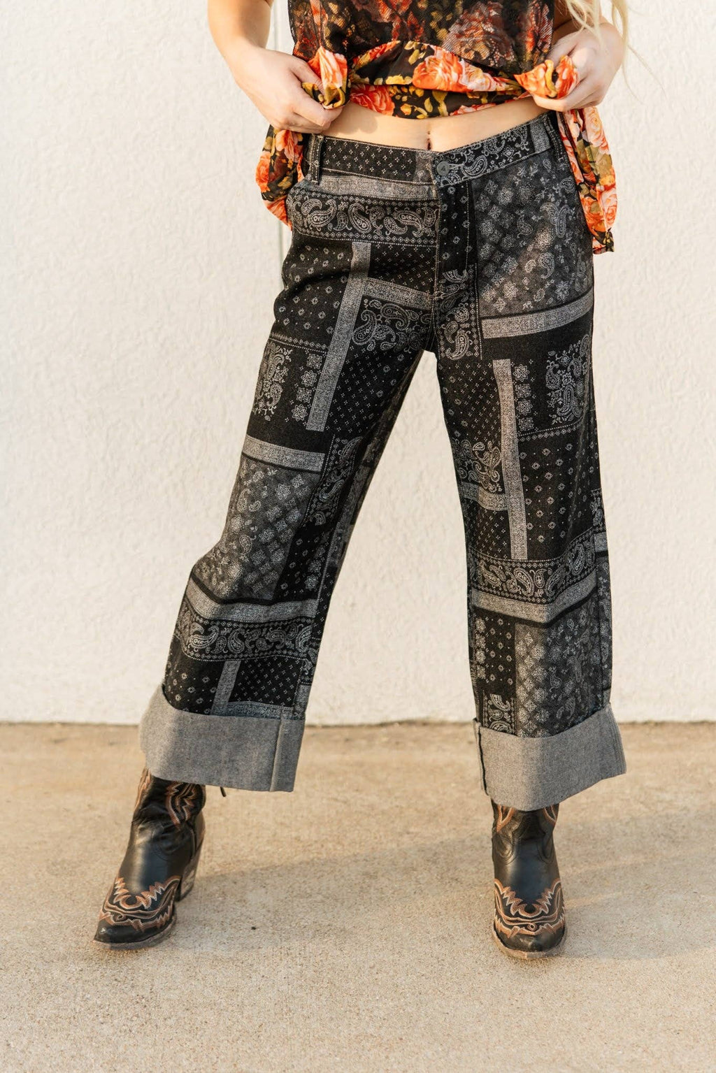 PAISLEY CUFF JEAN TH201
