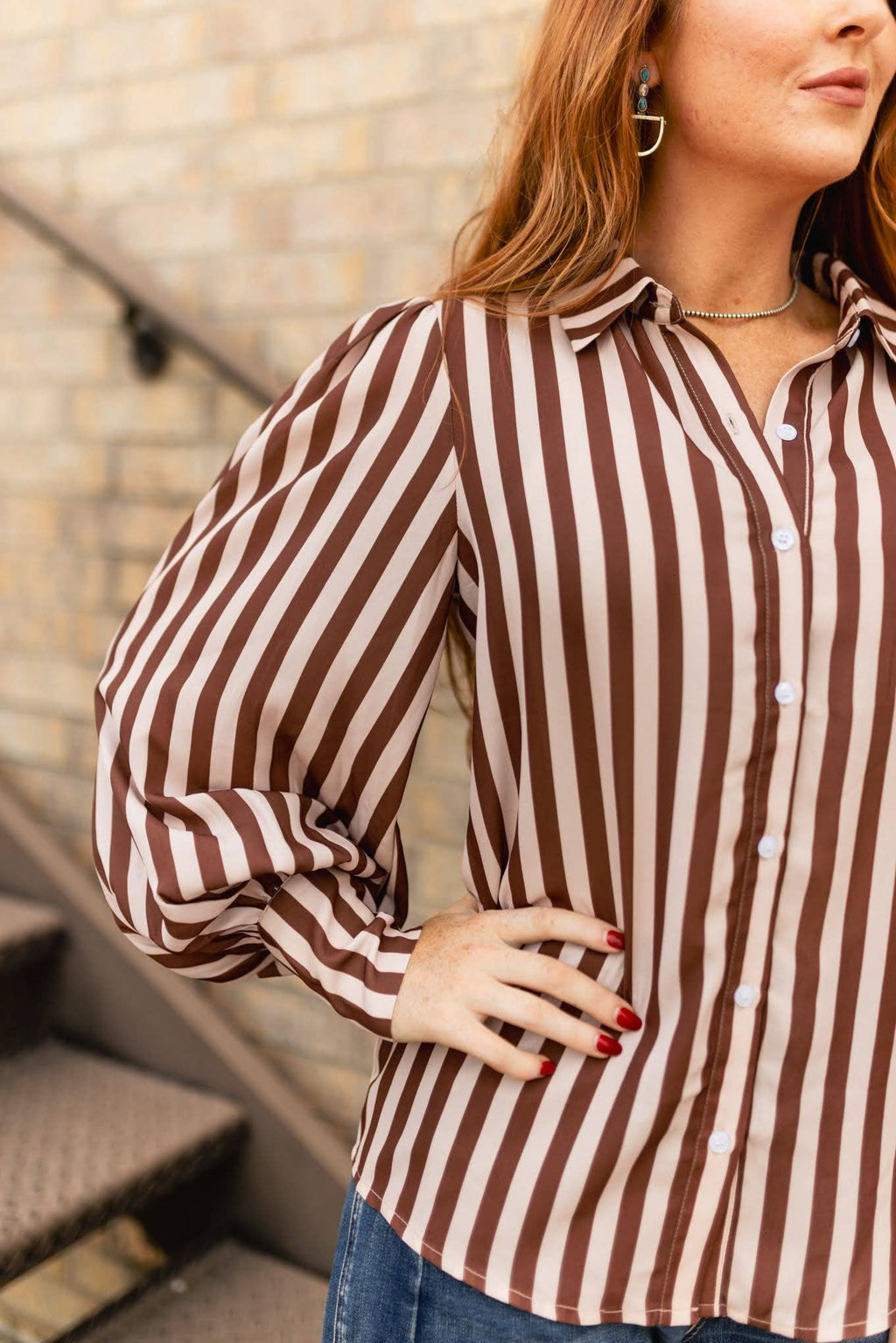 TAN BROWN STRIPED