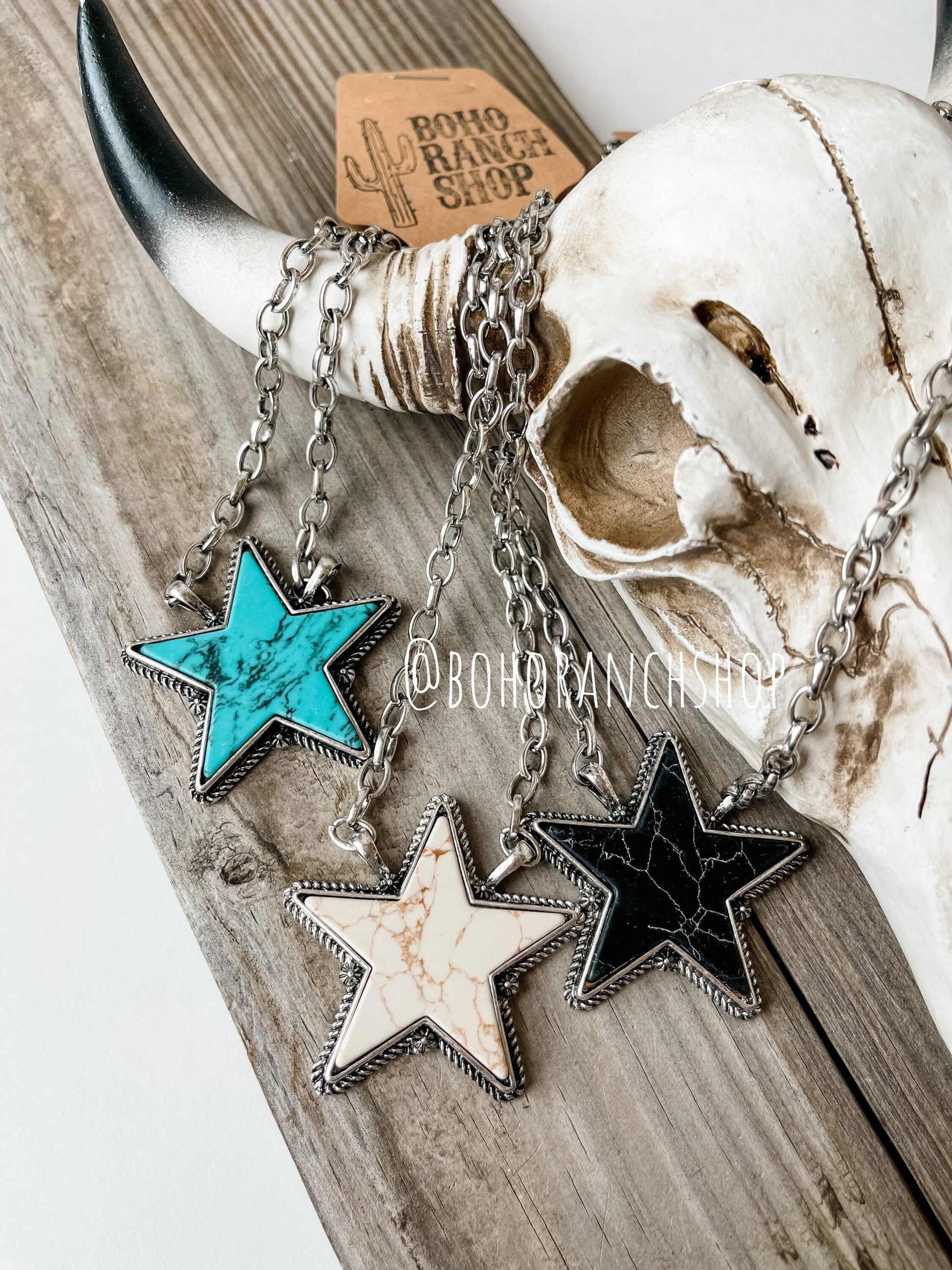 Punchy Star Necklace Western Pendant Necklace