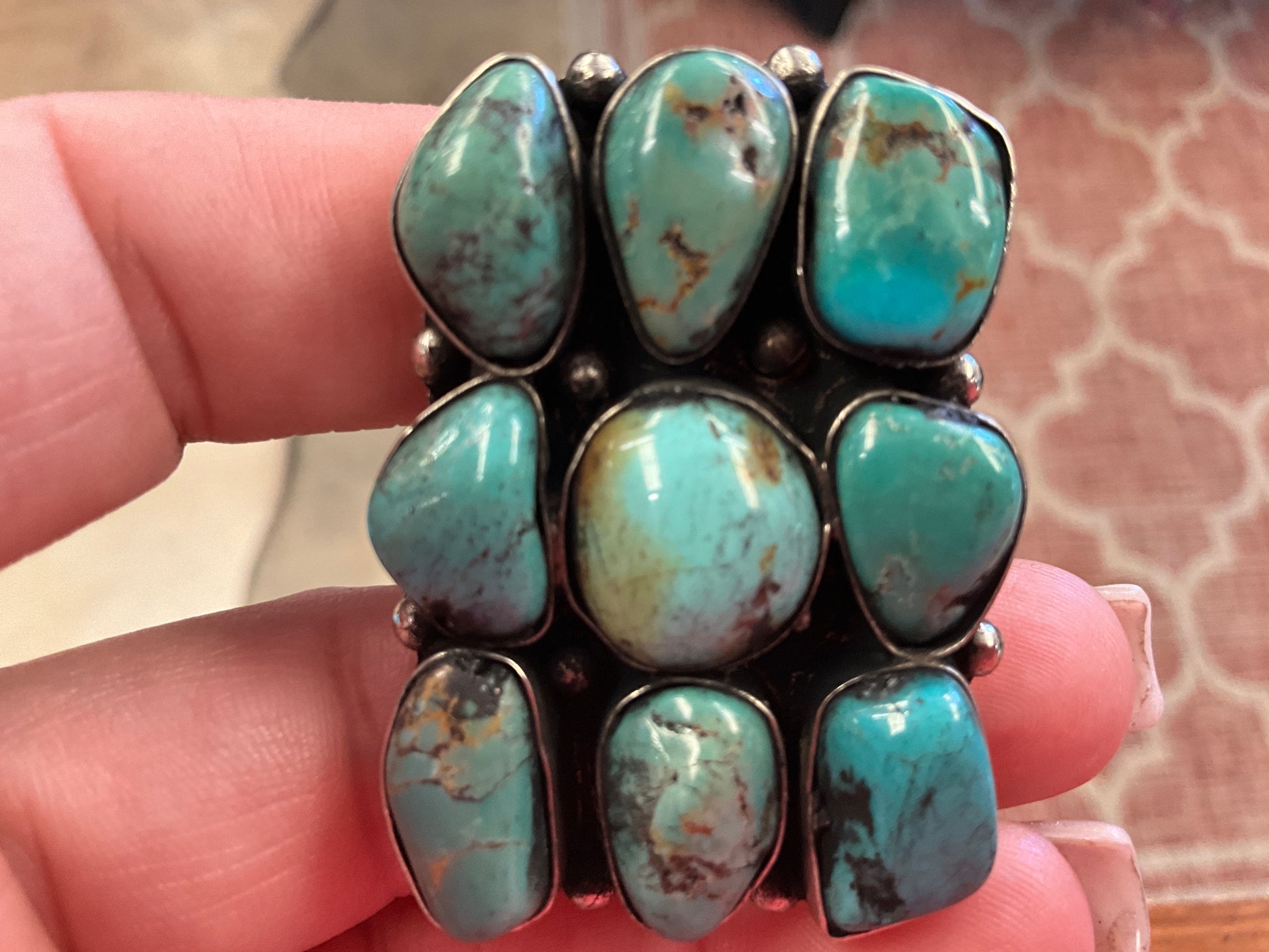 DD104 Cluster Turquoise Ring