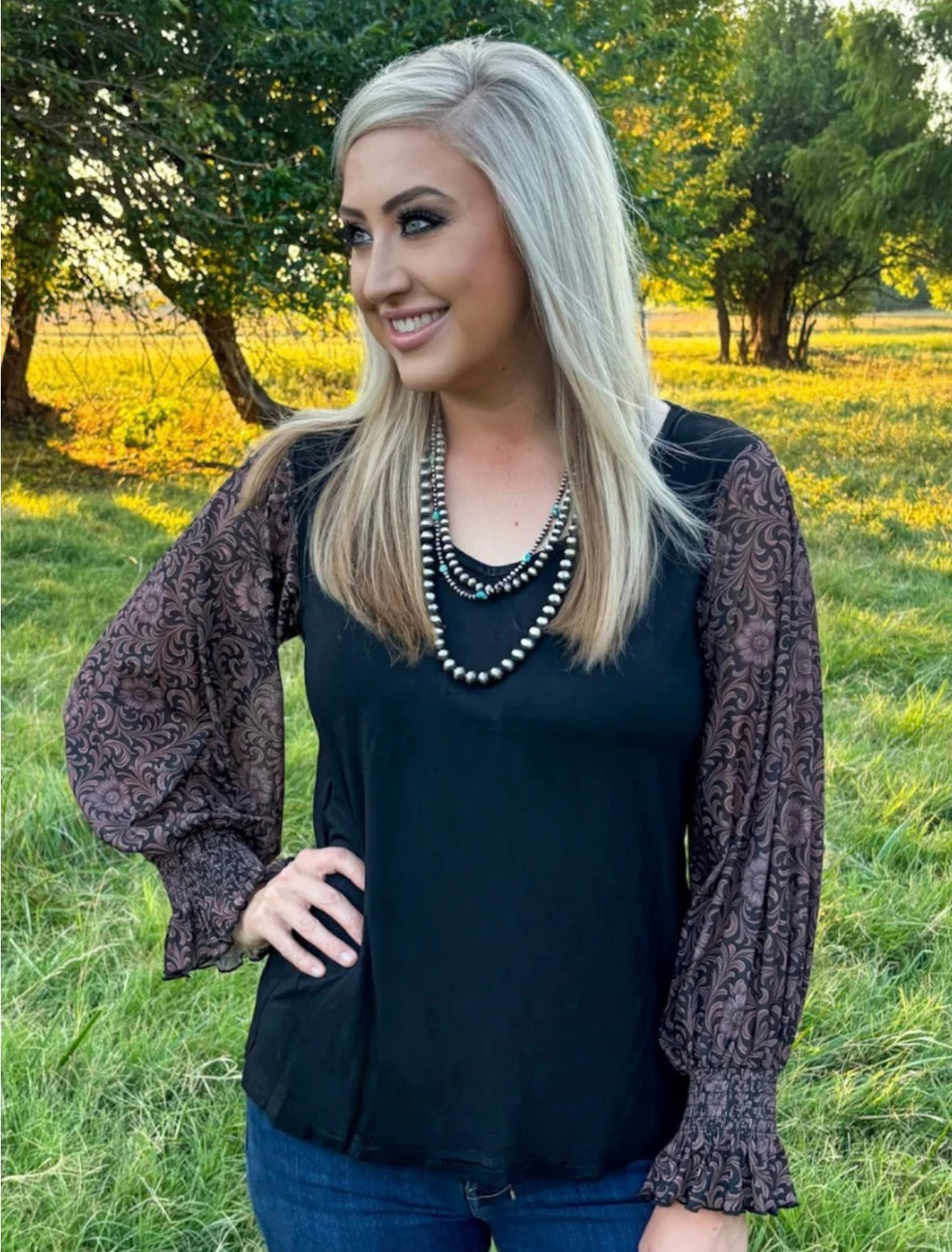 Dark Bloom Darlin Top