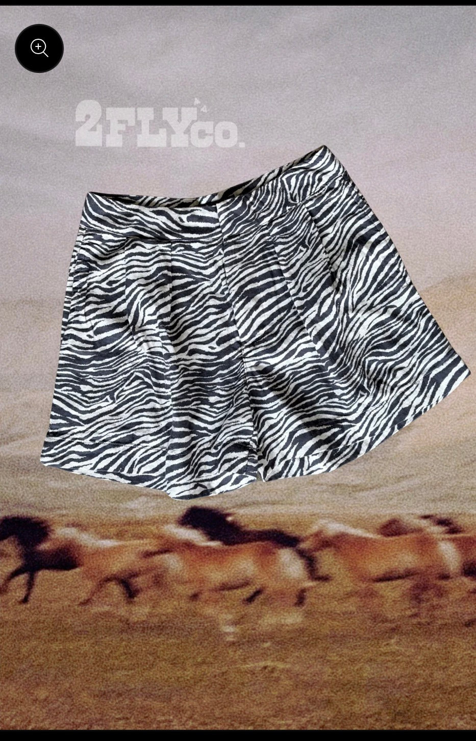 Stripe a Poze Zebra Trouser Shorts