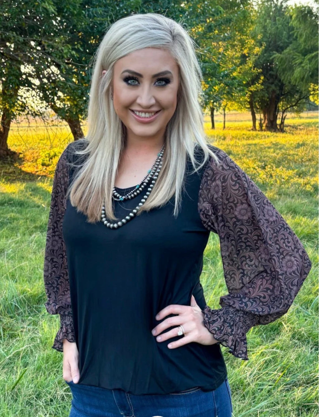 Dark Bloom Darlin Top