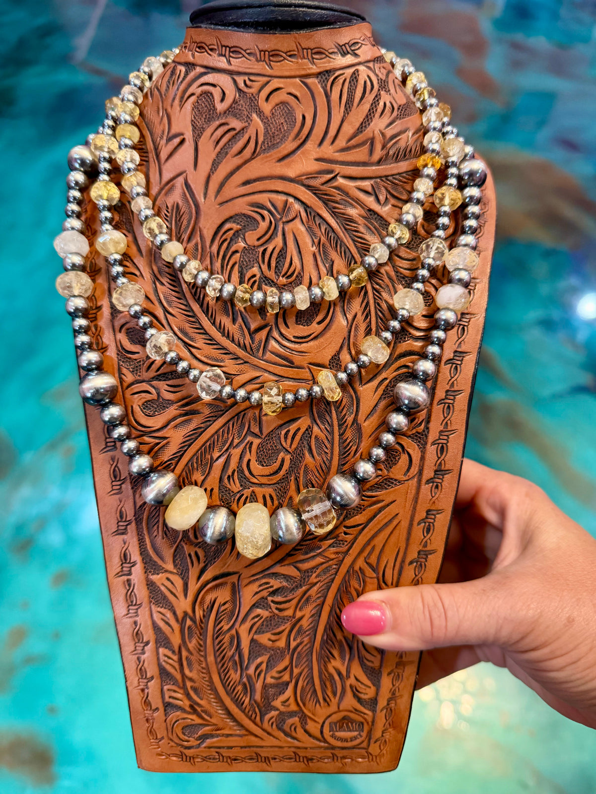 One Time Pieces – Faceted Citrine & Sterling Silver Necklaces