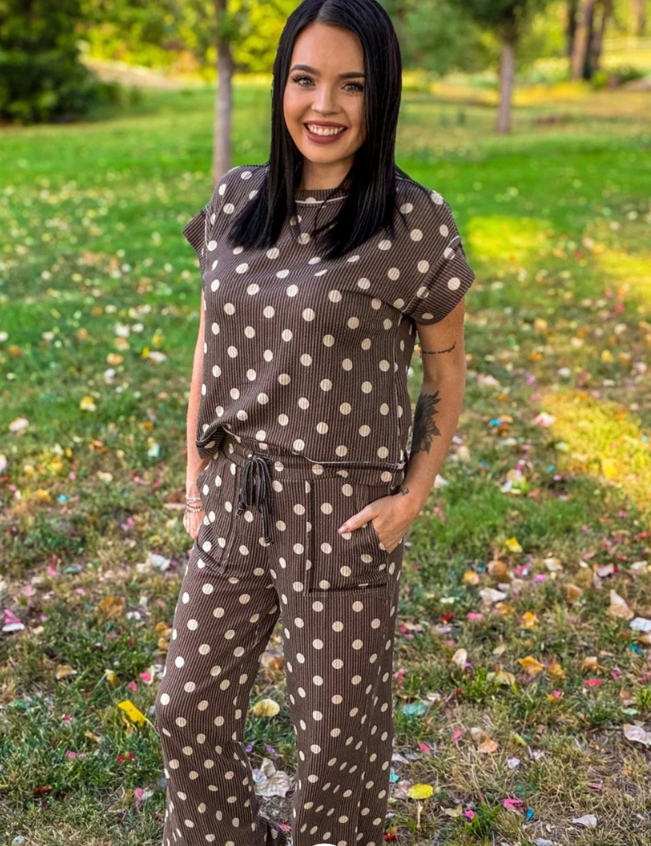 Mocha Dot Pants