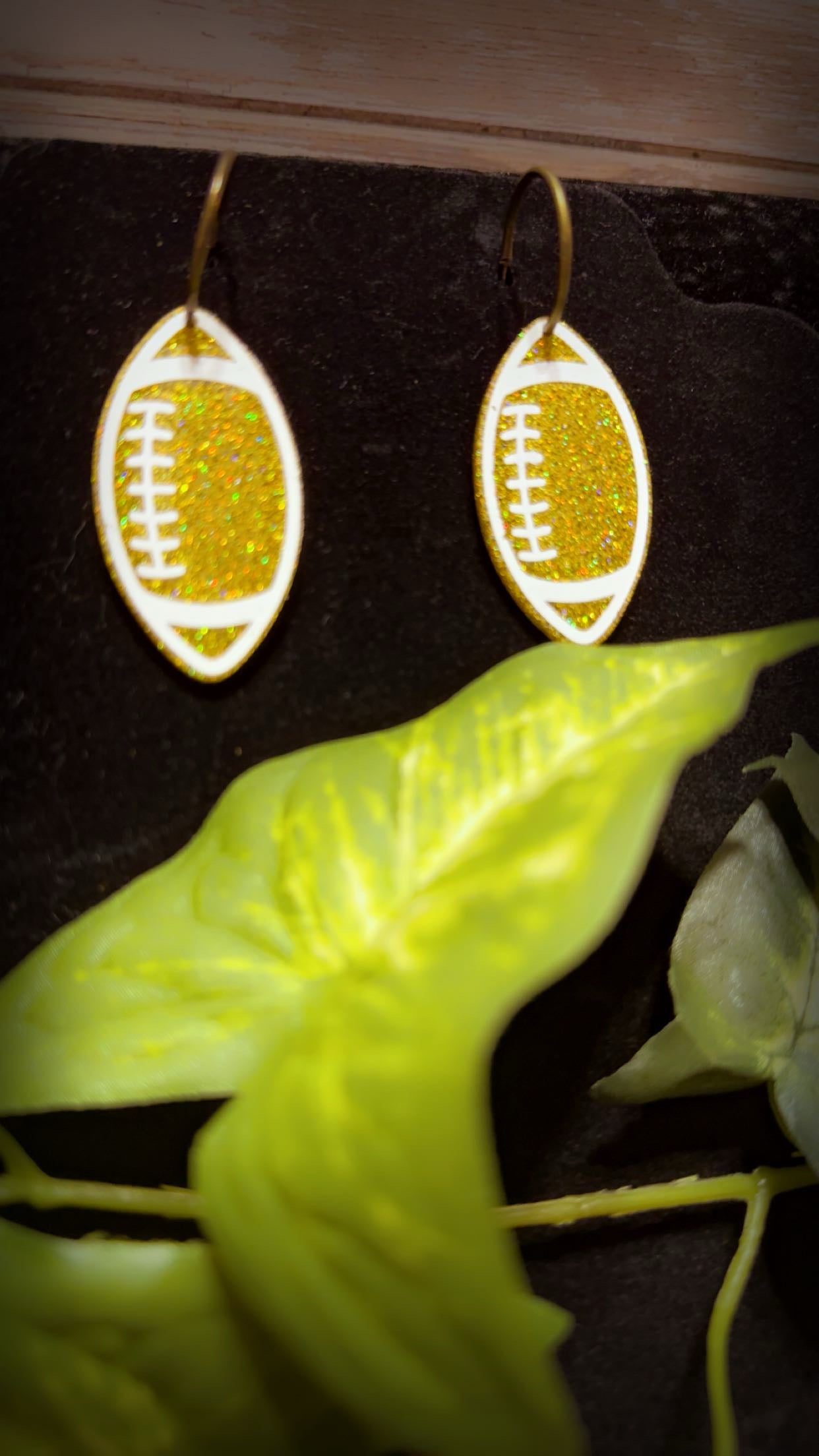 Football Hoop Earrings