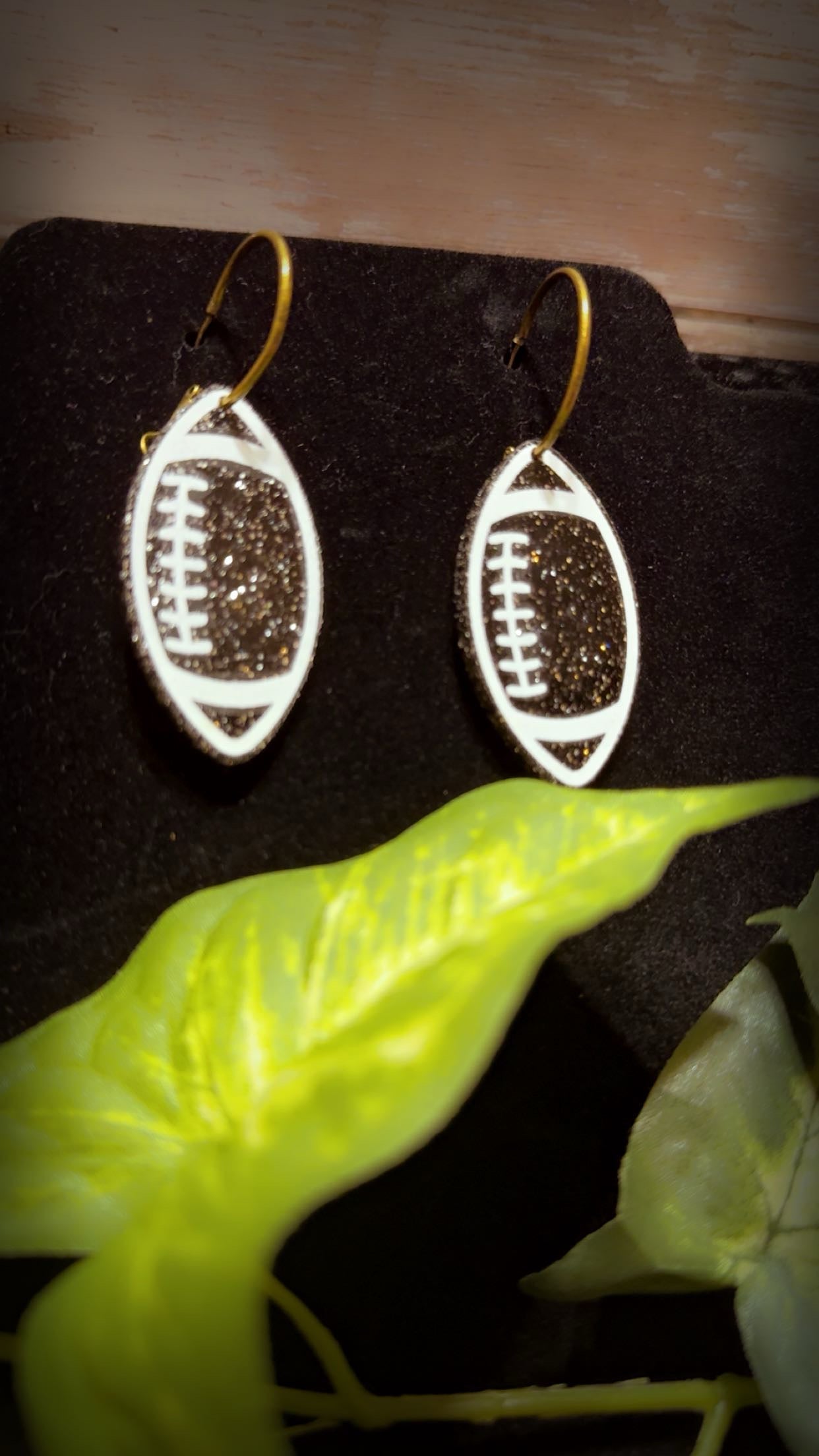 Football Hoop Earrings