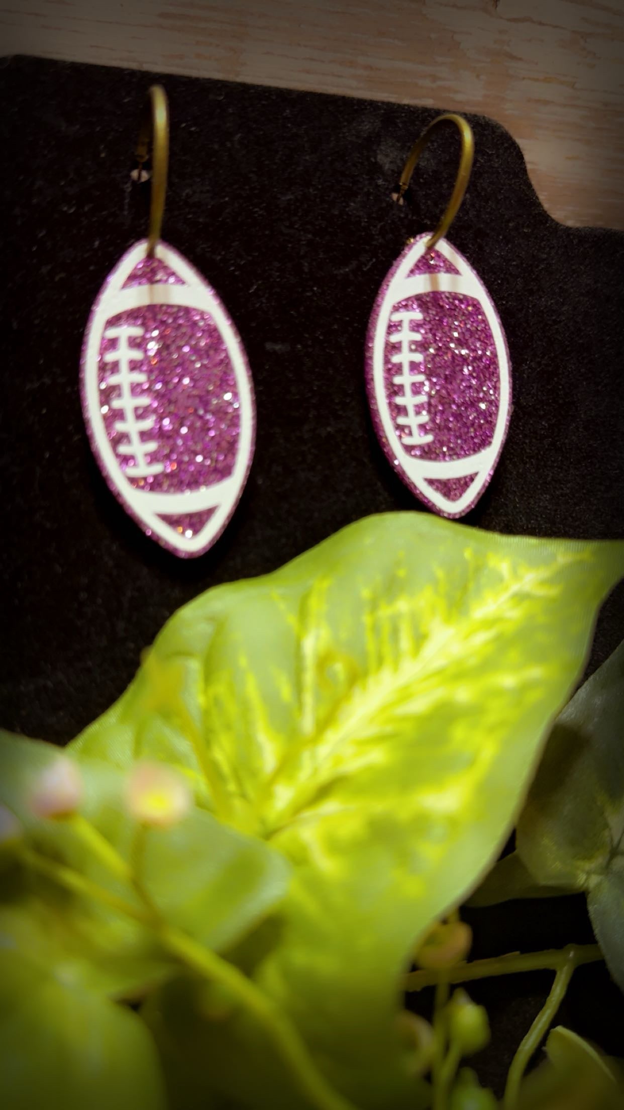 Football Hoop Earrings