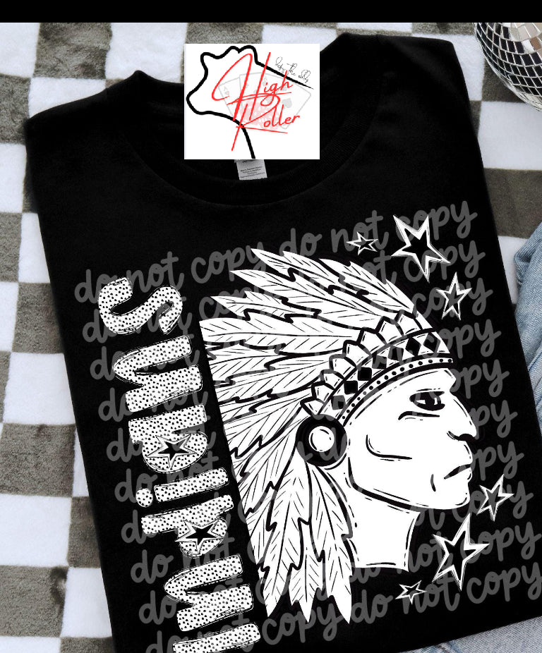 INDIANS Headdress DTF Shirt