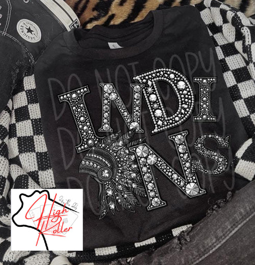 Bling INDIANS Headdress Shirt