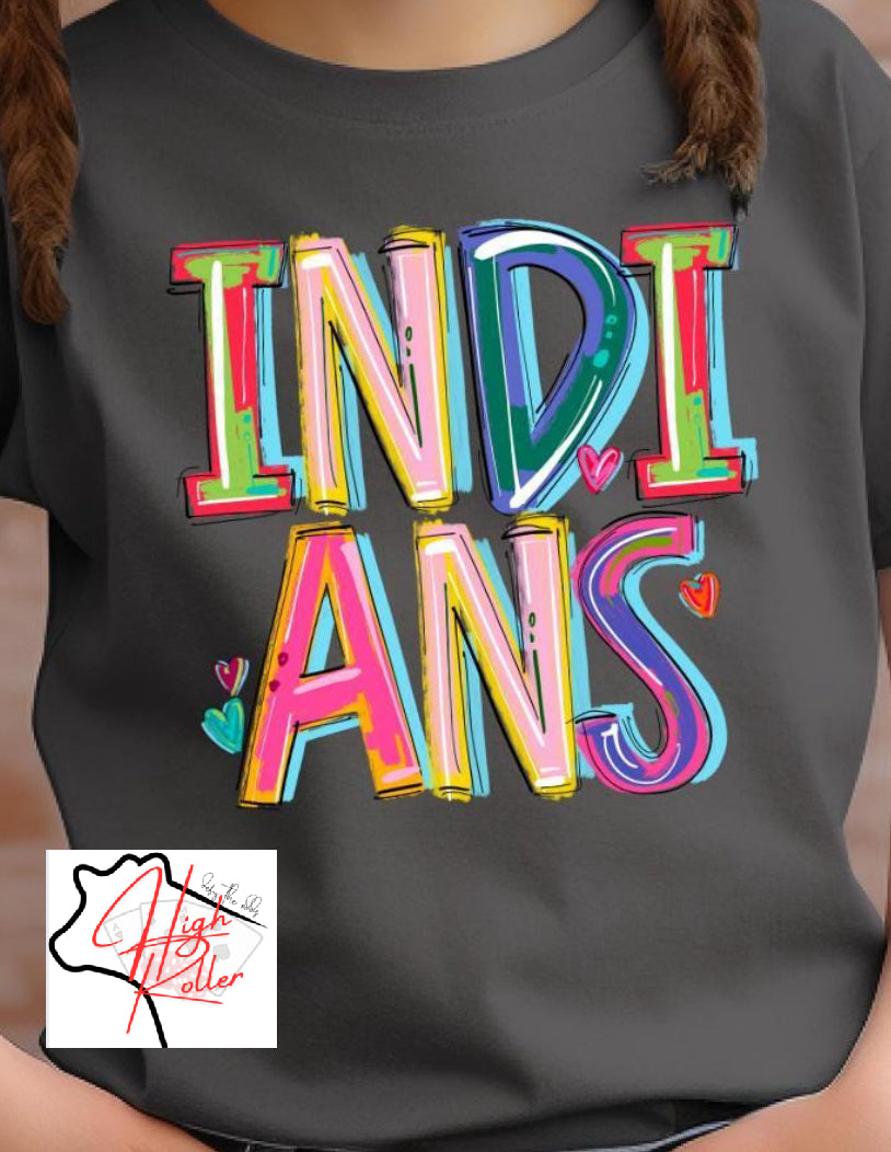Colorful INDIANS DTF Shirt