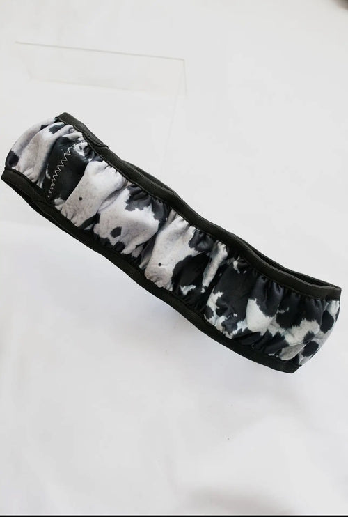 Black Cowhide Steering Wheel Cover