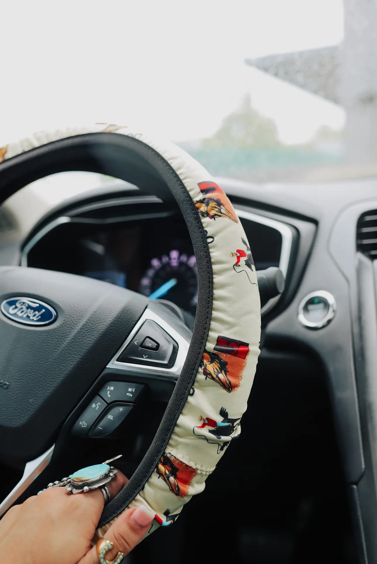 Vintage Cowboy Steering Cover