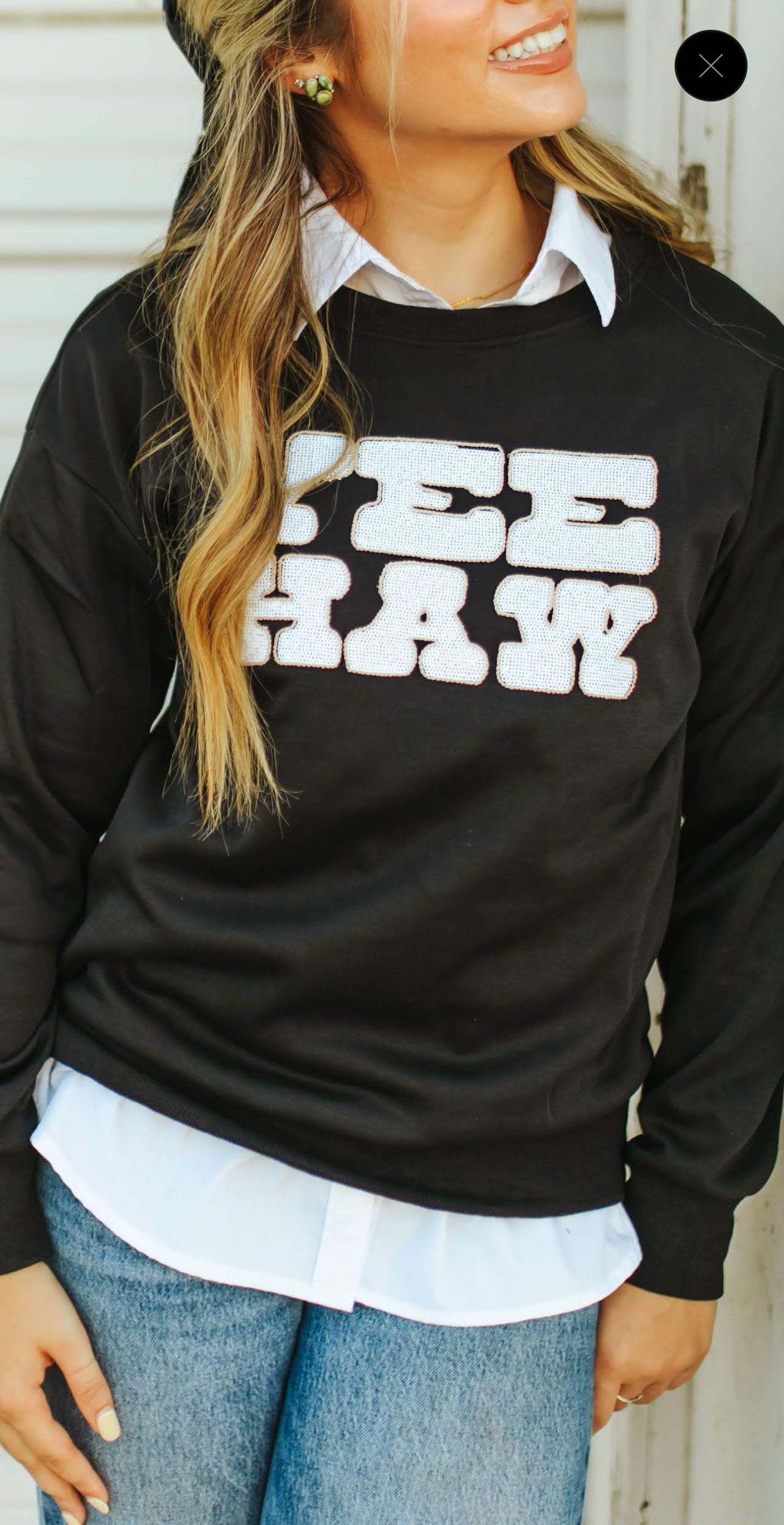 Yes Haw Sweatshirt ~ Ladies