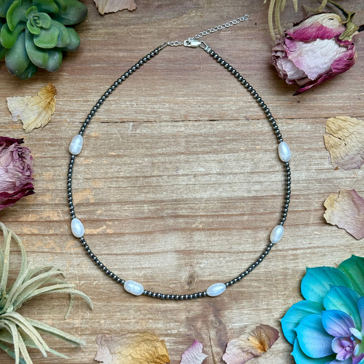 16” Freshwater Pearl Necklace – Sterling Silver