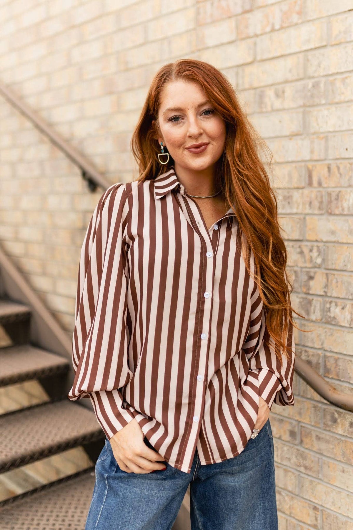 TAN BROWN STRIPED