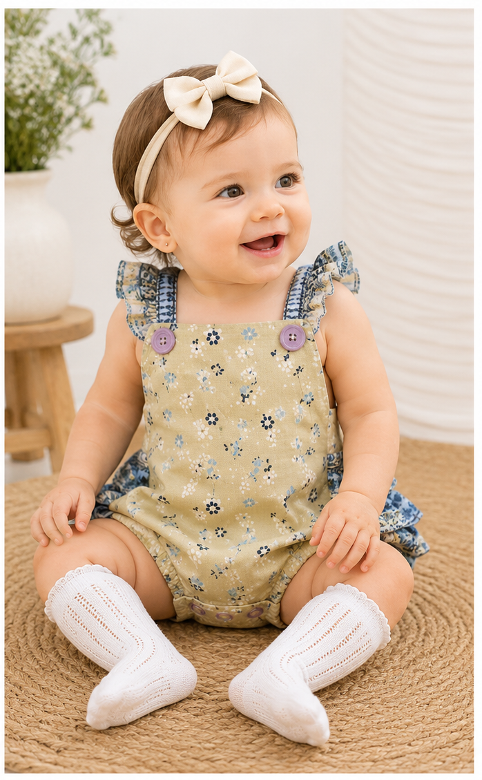 Prairie Petals Ruffle Bubble Romper