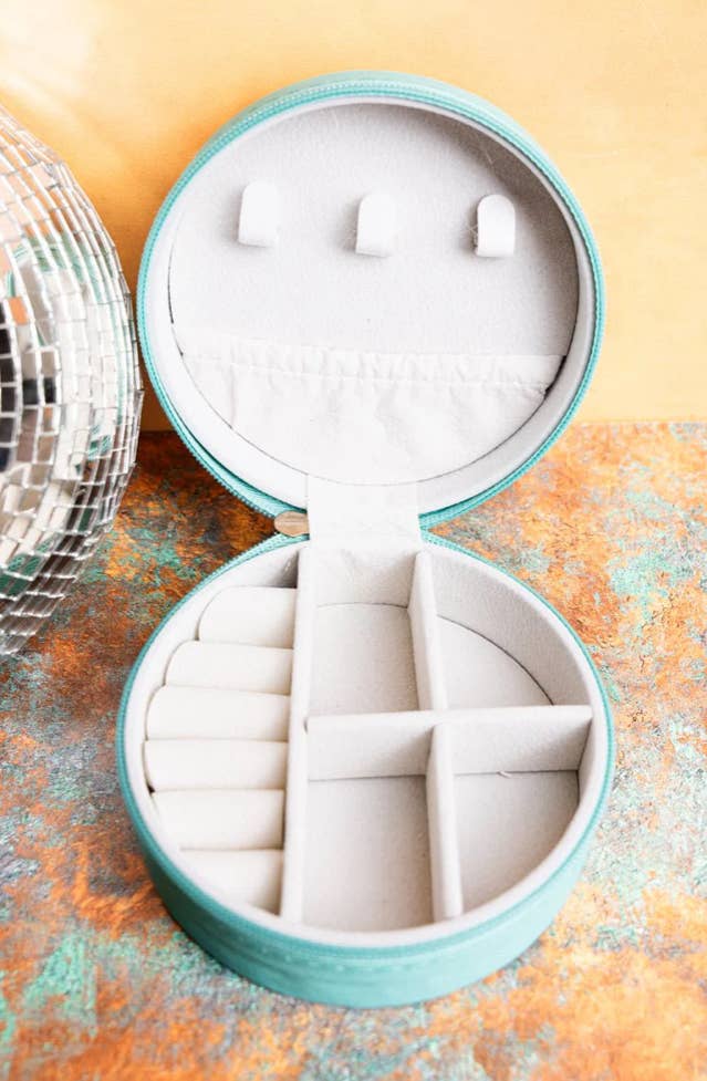 Western Mini Round Jewelry Storage Travel Box