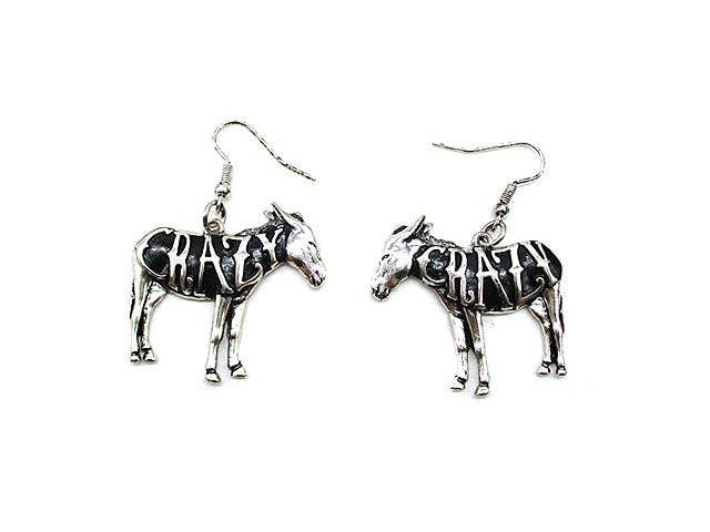 Western Crazy Donkey Dangle Earring