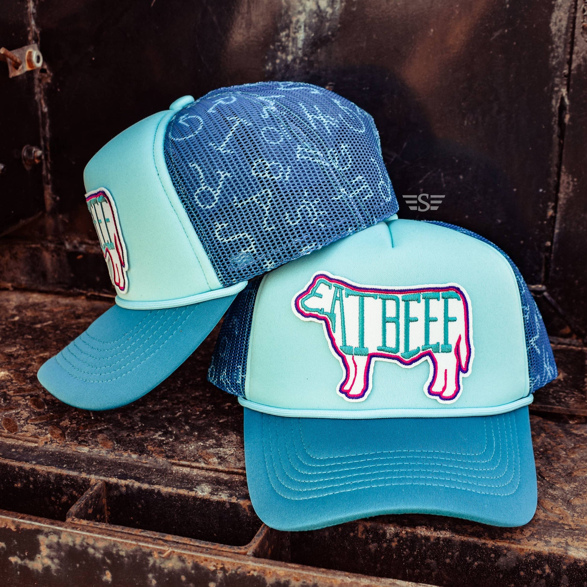 Eat Beef Printed Mesh Trucker Cap