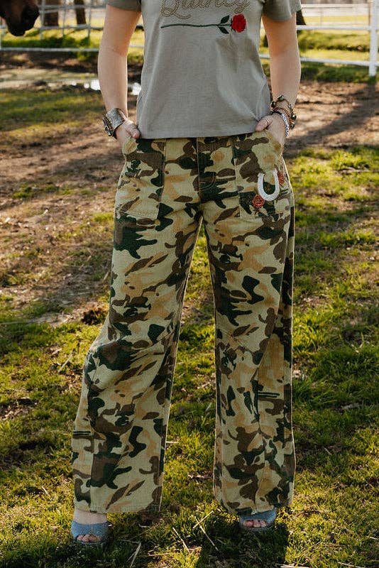 Wild Rose Camo Jeans