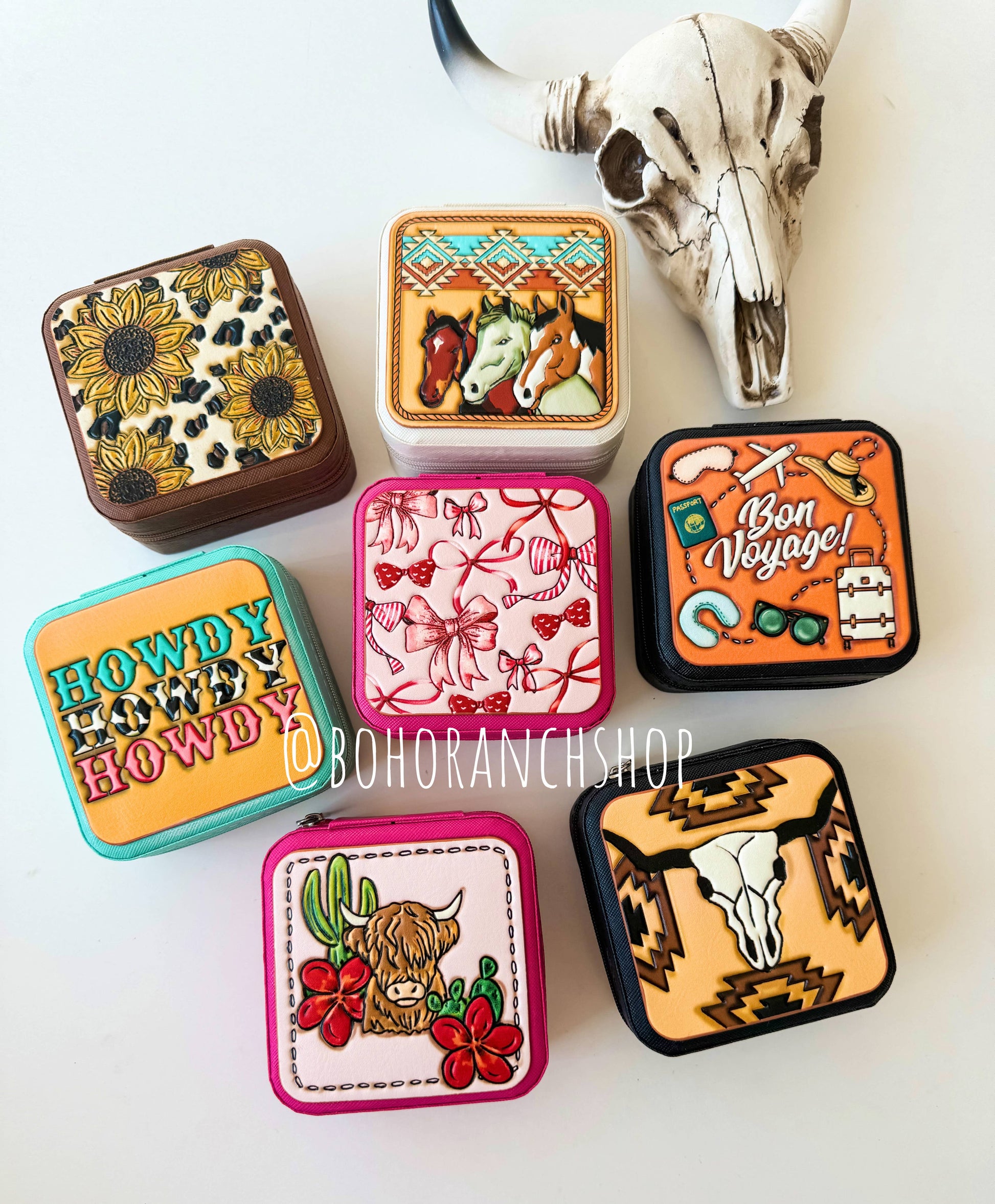 Western Mini Jewelry Storage Travel Box