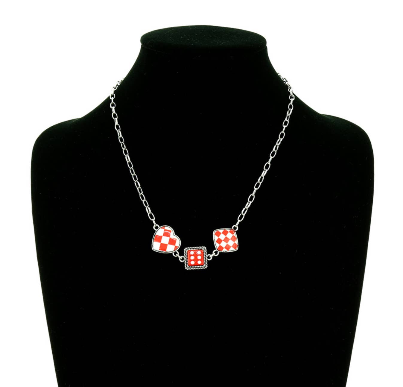 Western Card Theme Dice Necklace