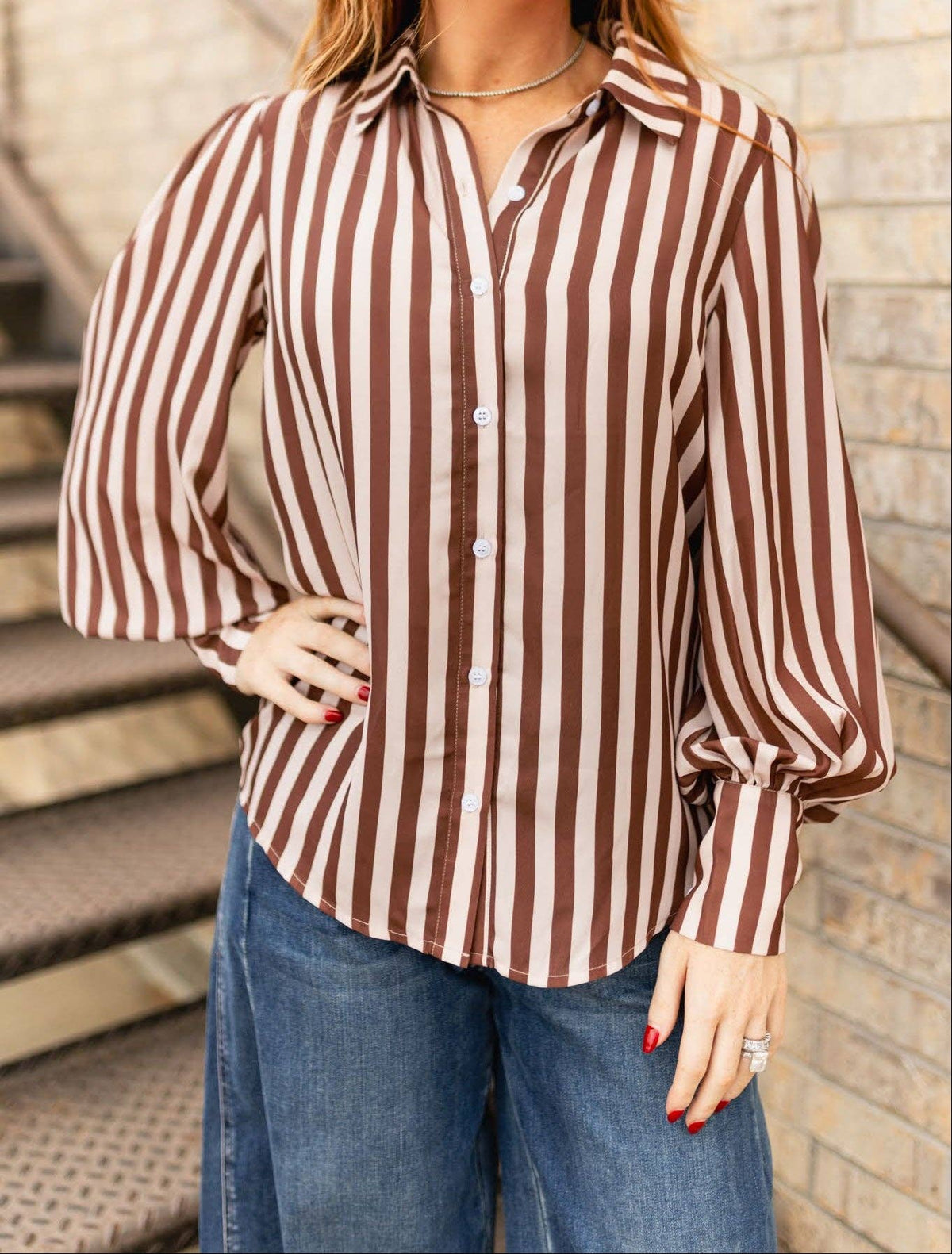 TAN BROWN STRIPED